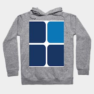 Large Dark Blue Tiles Hoodie